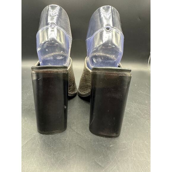 Rag & Bone Snake Print Block Heel Mules Size 38 US 7.5-8 - Picture 3 of 11